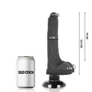 BASECOCK - REALISTYCZNY WIBRATOR 2-1 FLESH 18.5 CM -O- 4 CM